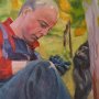 Pause bei der Weinlese 100 x 80